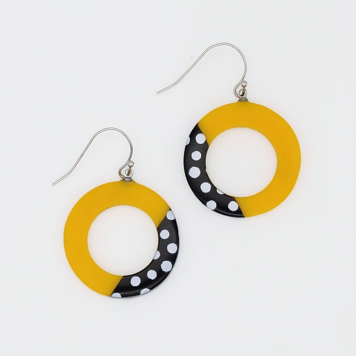 Yellow Inez Earrings - Sylca Designs - Artsy Chunky Jewelry