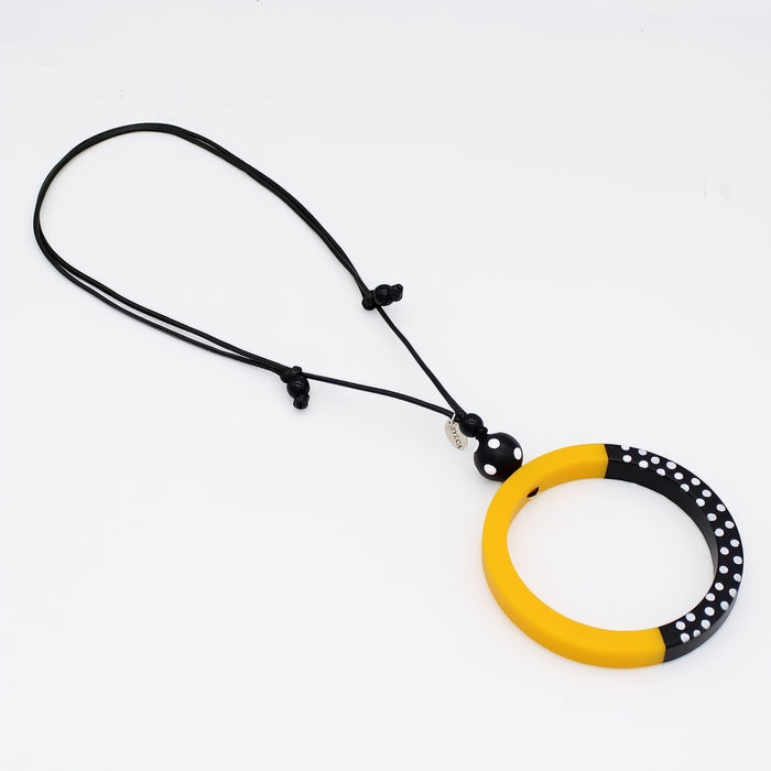 Yellow Inez Pendant Necklace - Sylca Designs - Chunky Jewelry