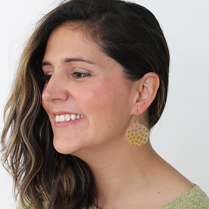 Yellow Maureen Earrings - Sylca Designs - Chunky Jewelry