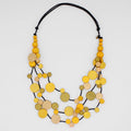 Yellow Multi Strand Millie Necklace - Sylca Designs - Chunky Jewelry