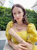 Yellow Opal With Freshwater Pearls Multi-Way Necklace GN010 - FARRA