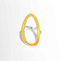 Yellow & Orange Oval Adrianne Ring - Sylca Designs - Chunky Jewelry