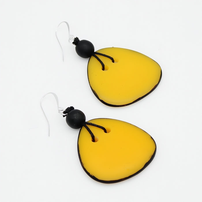 Yellow Petal Pop Resin Earrings