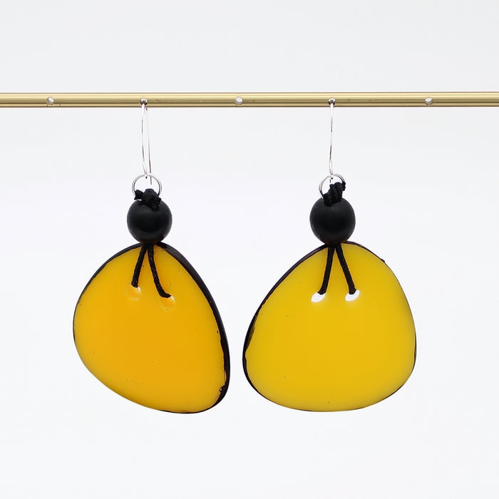 Yellow Petal Pop Resin Earrings