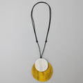 Yellow Round Double Whitney Pendant - Sylca Designs - Chunky Jewelry