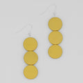 Yellow Triple Bead Kira Earring - Sylca Designs - Chunky Jewelry