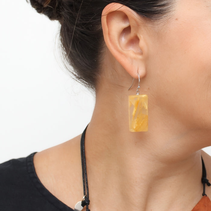 Yellow Vega Earrings - Sylca Designs - Chunky Jewelry