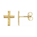 Youth Diamond-Cut Cross Earrings