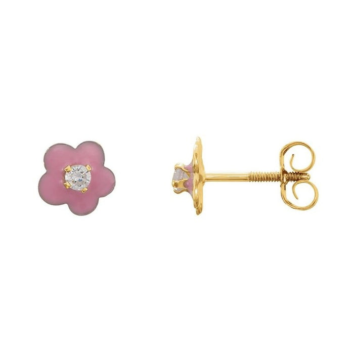 Youth Enamel Flower Earrings