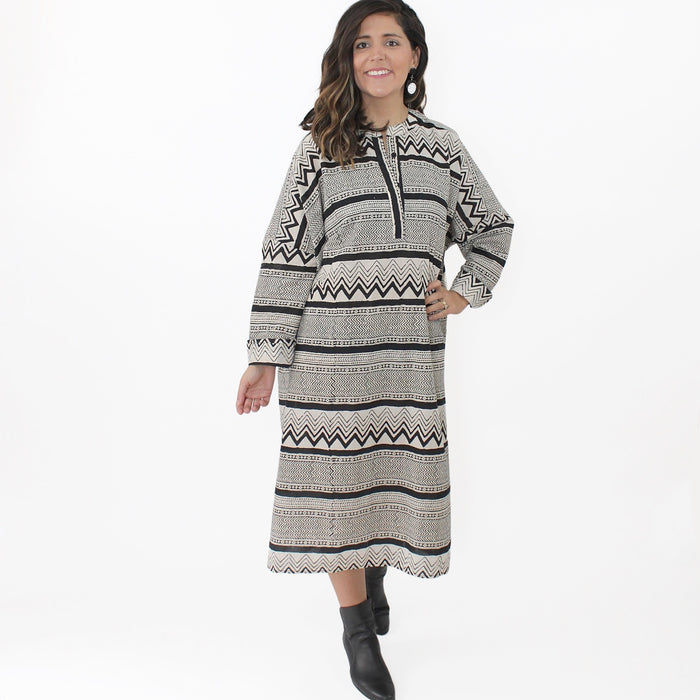Zig Zag Shirt Dress - Sylca Designs - Chunky Jewelry