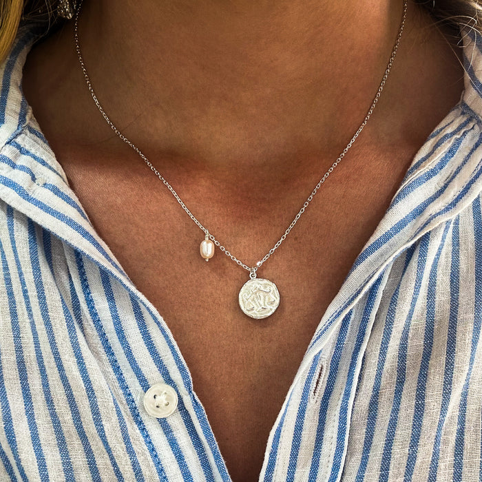 Zodiac Necklace Libra Silver