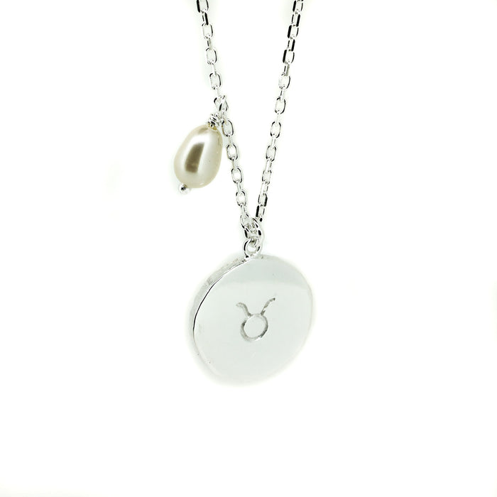 Zodiac Necklace Taurus Silver